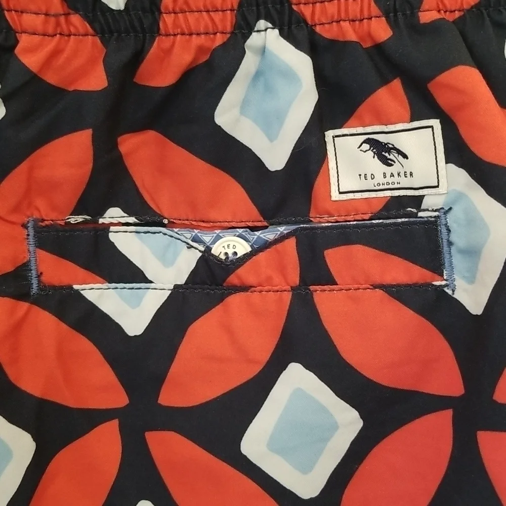 💕TED BAKER💕 Large Geo Print Swim Shorts L NWT